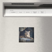 Snow Leopard Magnet (In Situ (Geschirrspüler))
