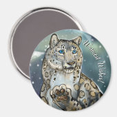 Snow Leopard Magnet (Vorderseite/Rückseite)