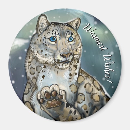 Snow Leopard Magnet (Vorne)