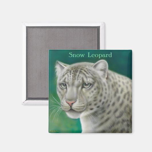 Snow Leopard Magnet (Vorderseite/Rückseite)