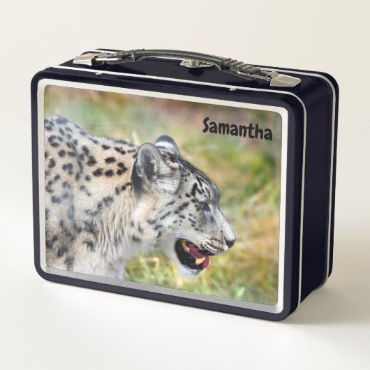 Snow Leopard Metal Lunchbox (Rückseite)
