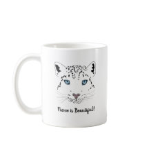 Snow Leopard Modern Zeichnend Fierce ist schön