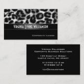 Snow Leopard Moderne Berufliche Visitenkarte (Vorne/Hinten)