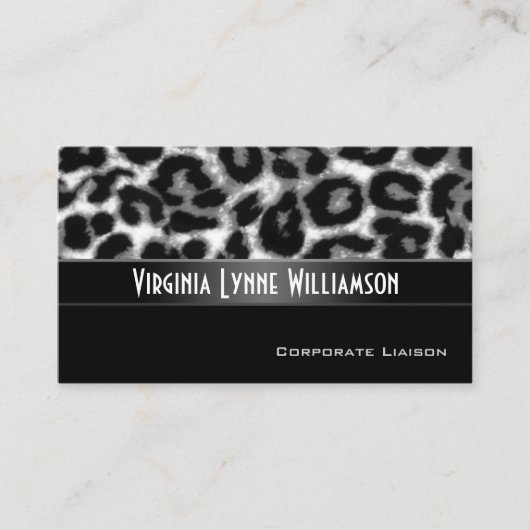 Snow Leopard Moderne Berufliche Visitenkarte (Vorderseite)