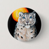 Snow Leopard Moon Button (Vorderseite)