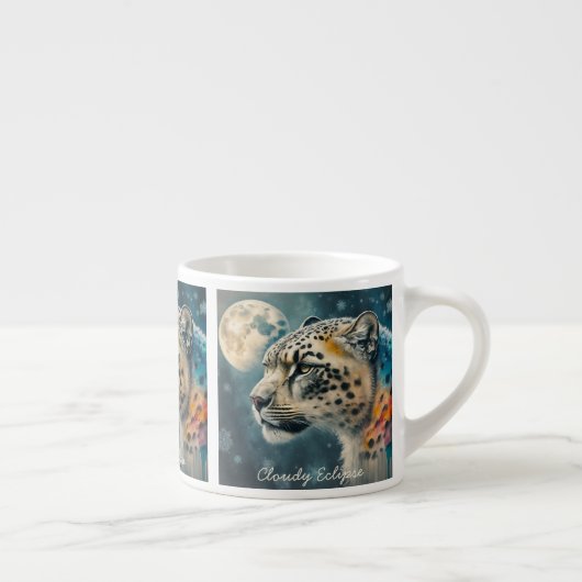 Snow Leopard Moon Spezielle Tasse (Rechts)