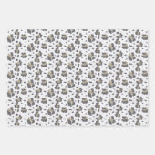 Snow Leopard Muster Blau Geschenkpapier Set (Vorderseite 2)