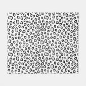 Snow Leopard Muster Fleecedecke (Vorderseite (Horizontal))