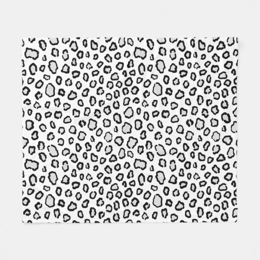 Snow Leopard Muster Fleecedecke (Vorderseite (Horizontal))