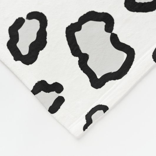 Snow Leopard Muster Fleecedecke (Ecke)