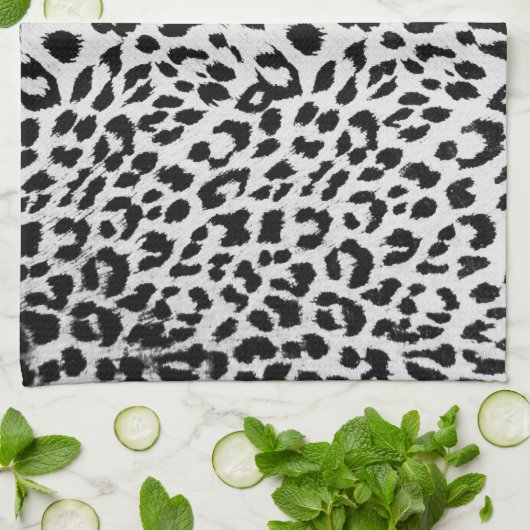 Snow Leopard Muster Geschirrtuch (Gefaltet)
