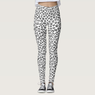 Snow Leopard Muster Leggings