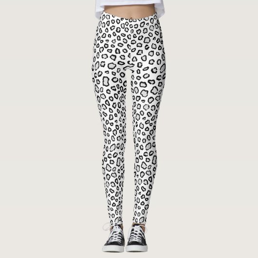 Snow Leopard Muster Leggings (Vorderseite)