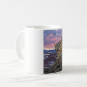 Snow Leopard Mutter und Cub - Kaffeetasse (Vorderseite Links)