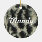 Snow Leopard Name Ornament (Hinten)
