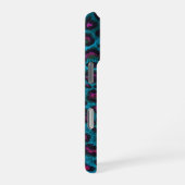 Snow Leopard Neon-Noir Muster iPhone Hülle (Rechte Seite)