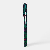 Snow Leopard Neon-Noir Muster iPhone Hülle (Linke Seite)