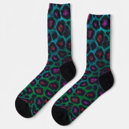 Snow Leopard Neon-Noir Muster Socken