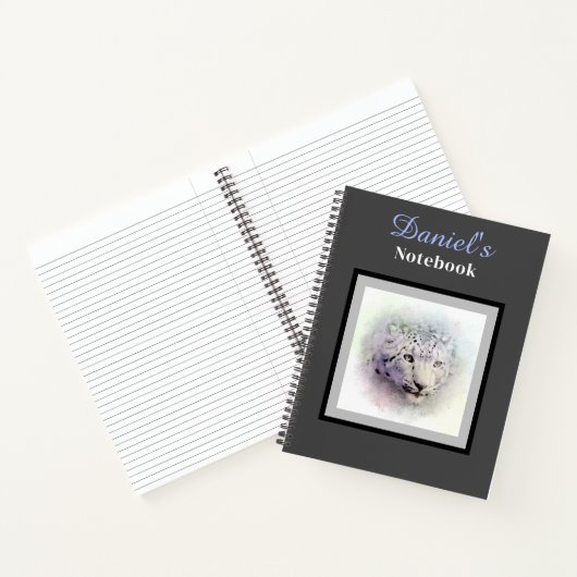 Snow Leopard-Notebook Notizblock (Innenseite)