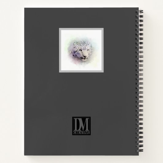 Snow Leopard-Notebook Notizblock (Rückseite)