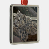 Snow Leopard Ornament Aus Metall (Rechts)