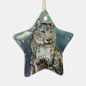 Snow Leopard~ornament Keramik Ornament (Rechts)