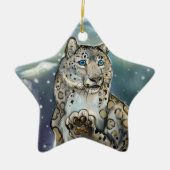 Snow Leopard~ornament Keramik Ornament (Vorne)