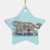 Snow Leopard~ornament Keramik Ornament (Hinten)