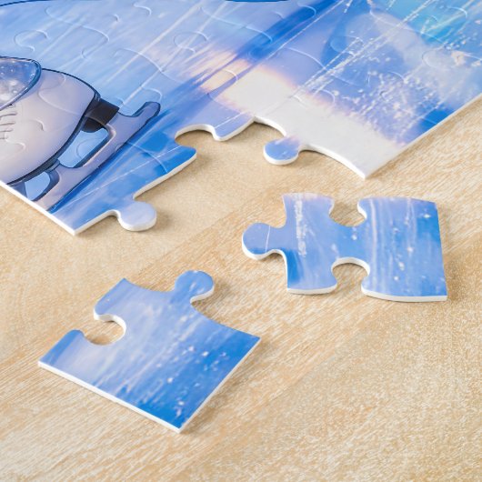 Snow Leopard Pair Performing Ice Dance Routine in  Puzzle (Seite)
