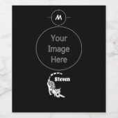 Snow Leopard Paisley Bengalisch Cat Yoga Stretchin Weinetikett (Einzelnes Label)