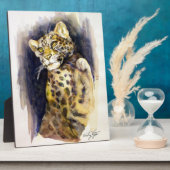 Snow Leopard Plaque Fotoplatte (Seite)