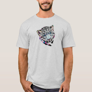 Snow Leopard Pop Art Print T - Shirt