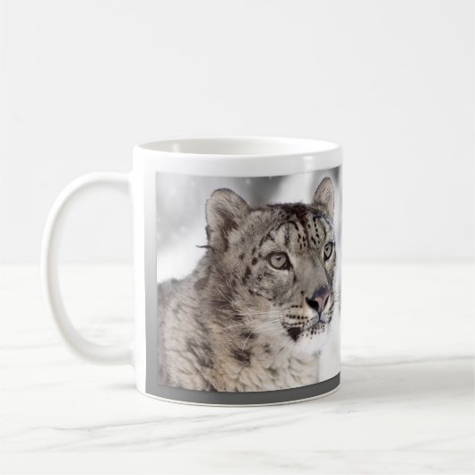 Snow Leopard Portrait Big Cat Tasse (Links)
