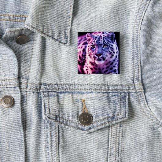 Snow Leopard Portrait Button (Beispiel)