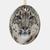 Snow Leopard Portrait Keramik Ornament (Rechts)