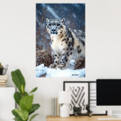 Snow Leopard Poster (Heimbüro)
