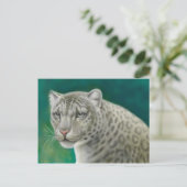 Snow Leopard Postkarte (Stehend Vorderseite)