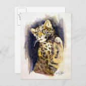 Snow Leopard Postkarte (Vorne/Hinten)