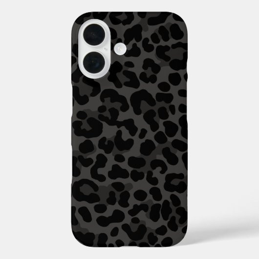 Snow Leopard Print Black Trendy Muster Case-Mate iPhone Hülle (Rückseite)