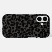Snow Leopard Print Black Trendy Muster Case-Mate iPhone Hülle (Rückseite (Horizontal))