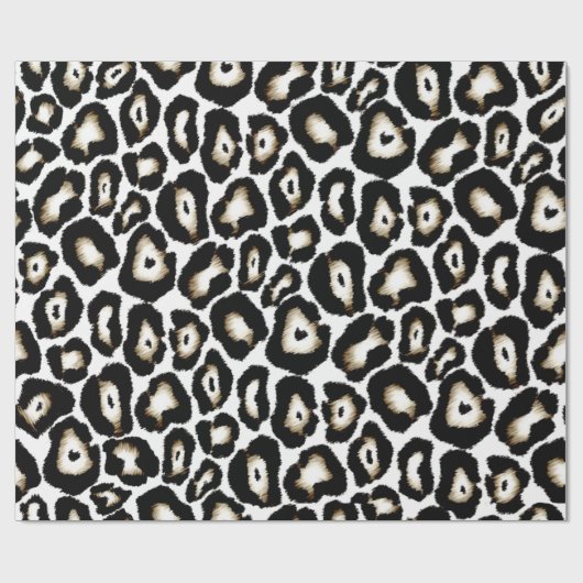 Snow Leopard Print Specialty Gift Wrap Geschenkpapier (Flach)