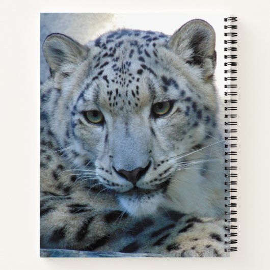 Snow Leopard-Puzzle Spiral Notebook Notizblock (Rückseite)