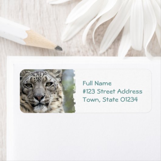 Snow Leopard Rücksendeadresse Mailing Label (Insitu)