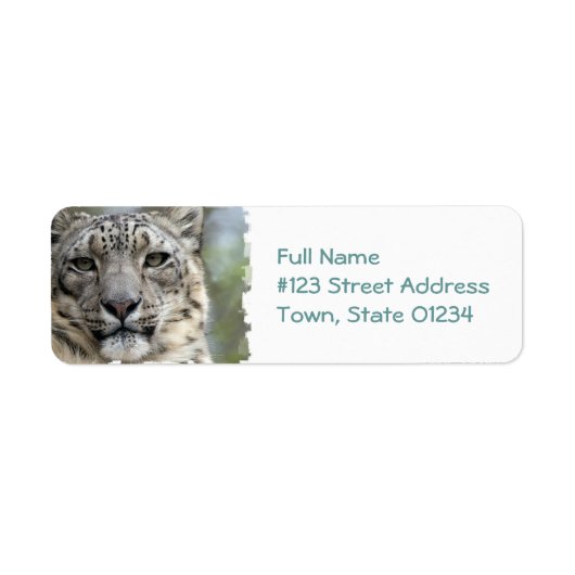 Snow Leopard Rücksendeadresse Mailing Label (Vorne)
