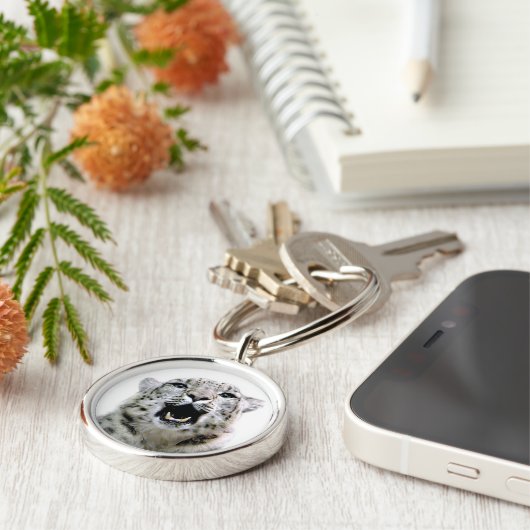 Snow Leopard Schlüsselanhänger (Seite)