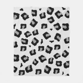 Snow Leopard Seamless Pattern  Fleecedecke
