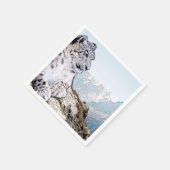 Snow Leopard Serviette (Ecke)