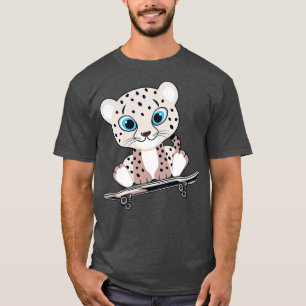 Snow Leopard Skaten T-Shirt