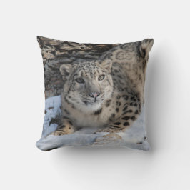 Snow Leopard Square Toss Cushion Kissen