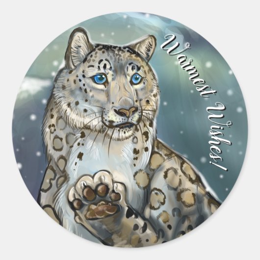 Snow Leopard Stickers (Vorderseite)